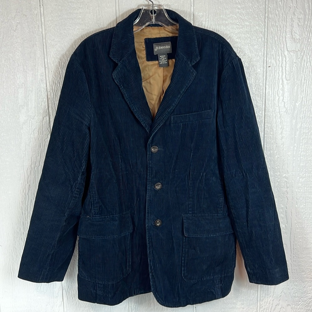 St. John's Bay Men's Navy Corduroy Sport Coat Blazer
